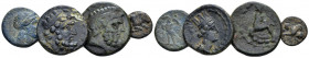 Coele-Syria, Damascus Lot of 4 Bronzes II-I cent., Æ , 20.33 g.
Lot of 4 Bronzes.

Very Fine.

From the R. Plant collection.