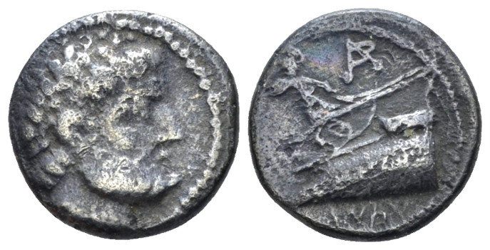 Phoenicia, Aradus Tetrobol circa 241/0-110/09, 14.00 mm., 2.64 g.
Laureate head...