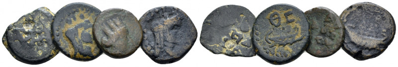 Judaea, Ascalon Lot of 4 Bronzes. I cent., Æ , 9.99 g.
Lot of 4 Bronzes.

Abo...
