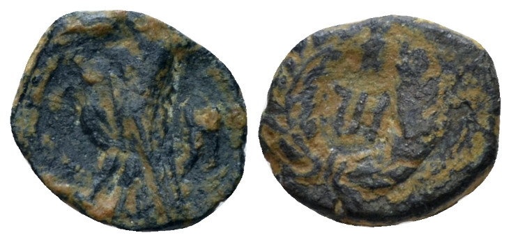 Kings of Nabathaea, Aretas IV, 9 BC-AD 40 Petra Bronze 9 BC-AD 40, AV 10.80 mm.,...