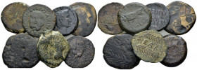 Hispania, Lot of 7 bronzes , Æ , 95.80 g.
Lot of 7 bronzes

Good Fine-About Very Fine.

From the M.J. collection.