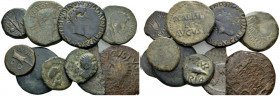 Hispania, Lot of 10 Bronzes I-II cent., Æ , 88.99 g.
Lot of 10 Bronzes.

About Very Fine.

From the M.J. collection.