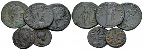 Moesia, Various mints. Septimius Severus, 193-211 Lot of 5 Bronzes II-III cent., Æ 0.00 mm., 38.54 g.
Lot of 5 Provincial bronzes, including: Moesia,...