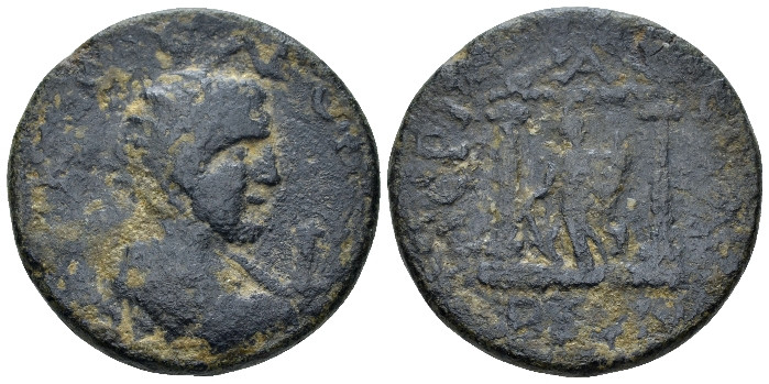 Pamphilia, Perge Gallienus, 253-268 10 Assaria circa 253-268, Æ 28.20 mm., 14.88...