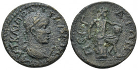 Pamphilia, Perge Gallienus, 253-268 10 Assaria circa 253-268, Æ 28.30 mm., 14.62 g.
Laureate, draped and cuirassed bust r.; in front I. Rev. Elpis ad...