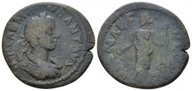 Pisidia, Cremna Caracalla, 198-217 Bronze circa 198-217, Æ 26.70 mm., 8.50 g.
Laureate, draped and cuirassed bust r. Rev. DIANA F CREM Diana standing...