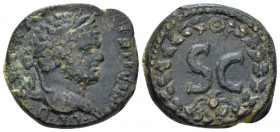Seleucis ad Pieria, Antioch Bronze circa 213-215, Æ 21.00 mm., 8.10 g.
Laureate head r. Rev. Large S C Eagle standing facing, head r., with spread wi...