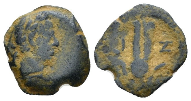 Egypt, Alexandria Trajan, 98-117 Dichalkon circa 113-114 (year 17), Æ 12.10 mm.,...