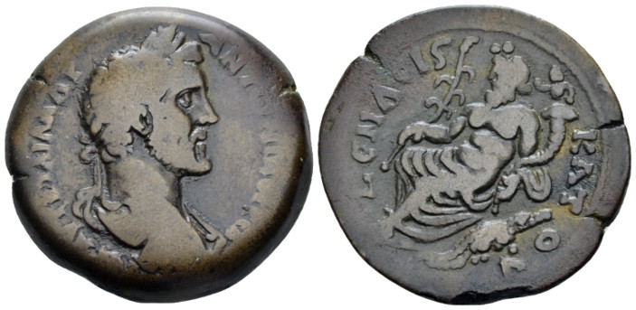 Egypt, Alexandria Antoninus Pius, 138-161 Drachm circa 145-146 (year 9), Æ 33.00...