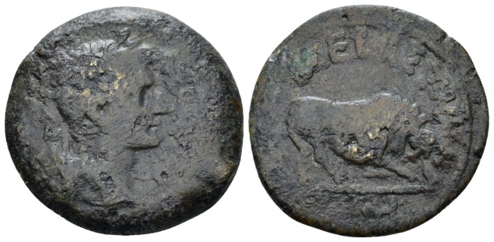 Egypt, Alexandria. Dattari. Octavian as Augustus, 27 BC – 14 AD Diobol circa 8-9...