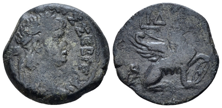 Egypt, Alexandria. Dattari. Nero, 54-68 Obol circa 67-68 (year 14), Æ 19.80 mm.,...