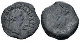 Egypt, Alexandria. Dattari. Domitian, 81-96 Obol circa 86-87 (year 6), Æ 18.50 mm., 2.98 g.
Laureate head r.; in r. field, LϚ. Rev. hawk standing, r....