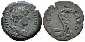 Egypt, Alexandria. Dattari. Hadrian, 117-138 Diobol circa 134-135 (year 19), Æ 23.80 mm., 8.64 g.
Laureate, draped and cuirassed bust r. Rev. LƐΝΝƐΑΚ...