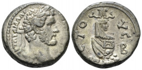 Egypt, Alexandria. Dattari. Antoninus Pius, 138-161 Tetradrachm circa 138-139 (year 2), billon 23.30 mm., 12.76 g.
Laureate head r. Rev. ƐΤΟVϹ B Cano...