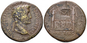 Octavian as Augustus, 27 BC – 14 AD Sestertius Lugdunum circa 9-14, Æ 34.30 mm., 24.65 g.
CAESAR AVGVSTVS DIVI F – PATER PATRIAE Laureate head r. Rev...