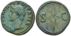 Divus Augustus As Rome circa 34-37, Æ 28.00 mm., 10.78 g.
Radiate head l. Rev. Winged thunderbolt upright. C 249. RIC Tiberius 83.

Green patina. W...