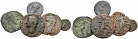 Claudius, 41-54 Large lot of 4 Roman Imperial bronzes and Denarius Rome I century AD, Æ 25.00 mm., 26.39 g.
Large lot of 4 Roman Imperial bronzes and...