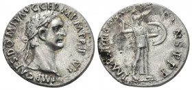 Domitian, 81-96 Plated denarius Rome 87, AR 19.20 mm., 3.03 g.
Laureate head r. Rev. Minerva standing r., holding spear and shield. C 217. RIC 504.
...