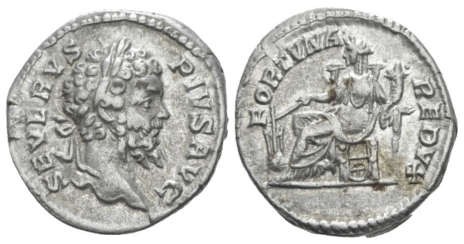 Septimius Severus, 193-211 Denarius Rome 202-210, AR 18.00 mm., 3.36 g.
Laureat...