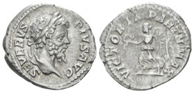 Septimius Severus, 193-211 Denarius Rome 202-210, AR 19.00 mm., 3.35 g.
Laureate head r. Rev. Victory advancing l., holding wreath and palm. C 746. R...