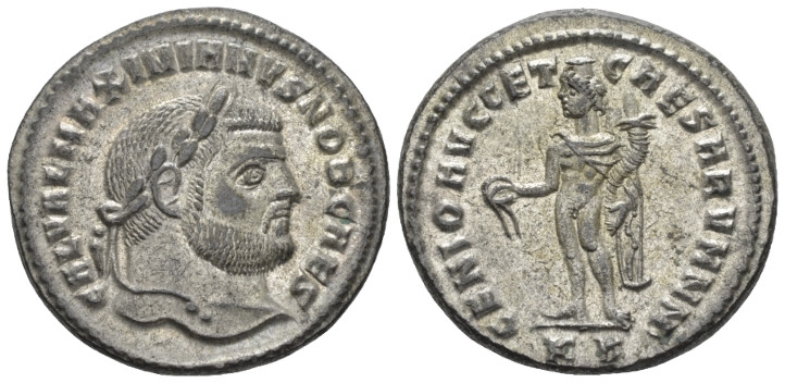 Galerius caesar, 293-305 Follis Cyzicus circa 294-295, Æ 27.00 mm., 9.85 g.
Lau...