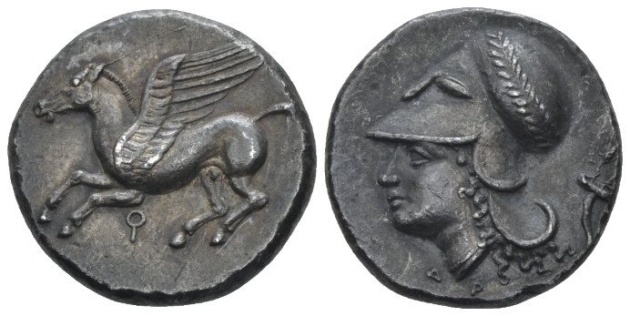 Corinthia, Corinth., Stater Early XX cent., PB 20.00 mm., 8.12 g.
Pegasus flyin...