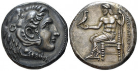 Babylon, Alexander III, 336 – 323 Deacadrachm Early XX cent., PB 38.00 mm., 41.45 g.
Head of Heracles r., wearing lion's skin. Rev. ΑΛΕΞΑΝΔΡΟΥ Zeus s...