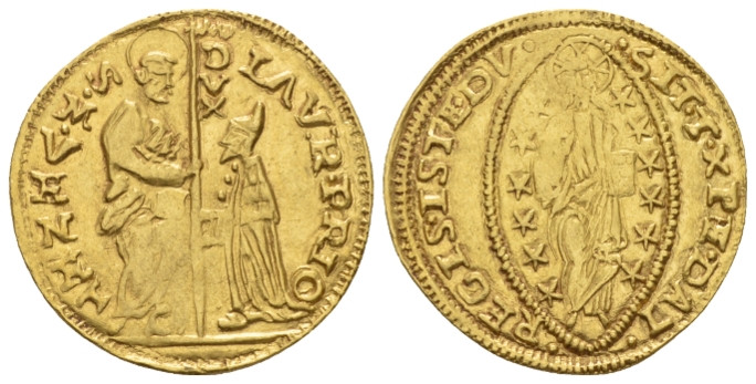 Venezia, Lorenzo Priuli, 1556-1559 Ducato 1556-1559, AV 20.60 mm., 3.44 g.
Paol...