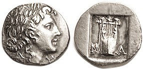 MASIKYTES, Lycian League Hemidrachm, c. 48-20 BC, Apollo head r/Lyre, M-A below,...