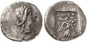 STRATONIKAIA, (Caria), Hemidrachm, c.88-85 BC, Hekate hd r/Nike adv r, magistrate ARISTEAS, in incuse square ; VF/VF+, obv nrly centered, rev centered...