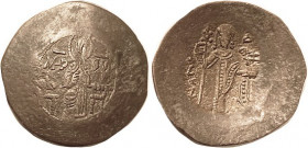 MANUEL I Æ Scyphate Trachy, S1964, Virgin stg/ Manuel stg; VF, lt brown, a bit grainy in margins, reasonable strike for this with much detail both sid...
