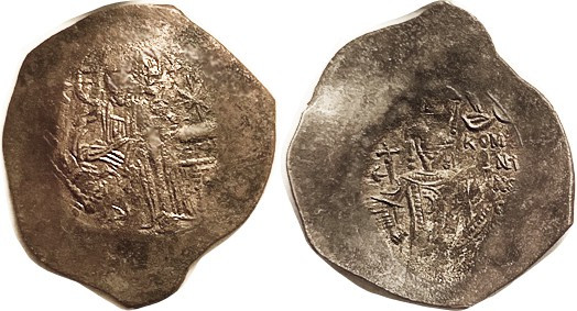 Empire of Nicaea. Theodore I, 1222-30, S2062, Billon Trachy, Christ enthroned/Th...