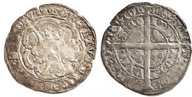 SCOTLAND, Robert III, 1390-1406, Ar Groat, Facg bust/cross, Edinburgh, S5164; 26 mm; at least AF, very ill-struck with much wkness, ghosting of cross ...