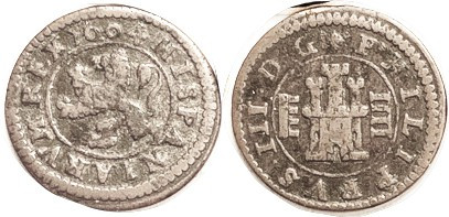 Philip III, Æ 4 Maravedis, 1604, Segovia, Lion/castle, 20+ mm, Nice F-VF, well c...