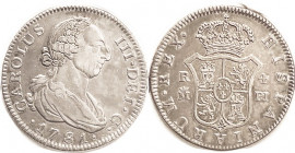 Charles III, 4 Reales, 1781 Madrid-PJ, Choice AU, sharply struck, absolutely free of faults, luster & lt tone. Enough said.