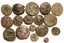 GREEK, 17 asstd coins, low grade but not bad, generally around VG, not identified but many identifiable.