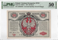 GG, 20 mkp 1916 Generał, biletów - PMG 50