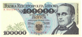 Peoples Republic of Poland, 100000 zloty 1990 A