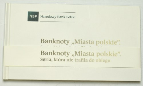 Zestaw banknotów obiegowych Miasta Polskie 1.03.1990 Zestaw banknotów w emisyjny...