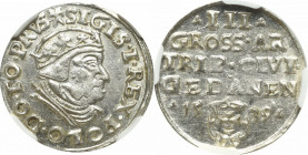 Sigismund I the Old, 3 groschen 1538, Danzig 2-MAX R1/R3