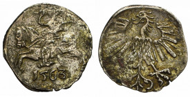 Sigismund II August, 1 denarius 1563, Vilnius RR/R4/R3