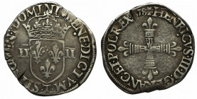 France/Poland, Henri III, 1/4 ecu 1578, Nantes R2