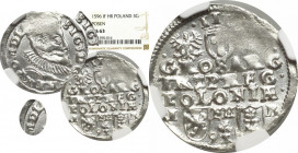 Sigismund III, 3 groschen 1596, Posen - NGC MS63