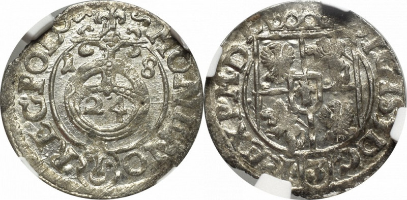 Sigismund III, 1,5 groschen 1618, Bromberg - NGC MS64 Piękny, menniczy egzemplar...