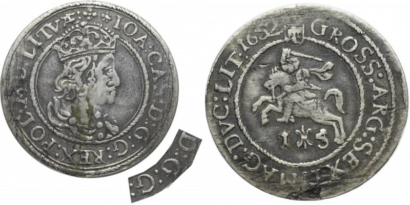 John II Casimir, 6 groschen 1652, Vilnius - probably unpublished mistake D:G:G B...