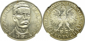 II Republic of Poland, 10 zlotych 1933, Traugutt - NGC MS62