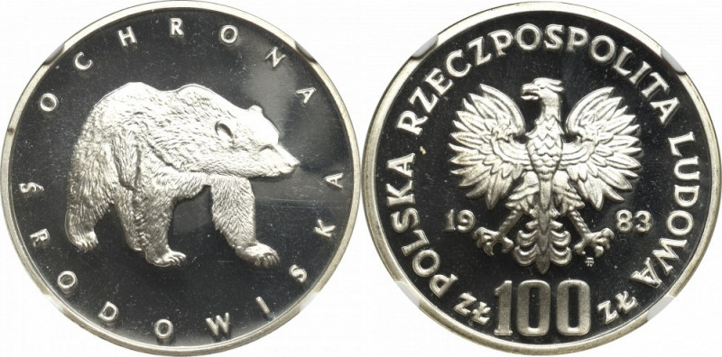 People's Republic of Poland, 100 zlotych 1983 - NGC PF69 Ultra Cameo Doskonały e...