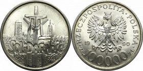 III Republic of Poland, 100.000 zloty 1990 Solidarity type B