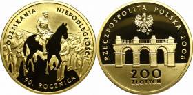 III RP, 200 złotych 2008, rocznica odzyskania niepodległości