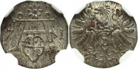 Germany, Preussen, Albrecht Friedrich, Denarius 1571, Konigsberg - NGC MS62 MAX R4